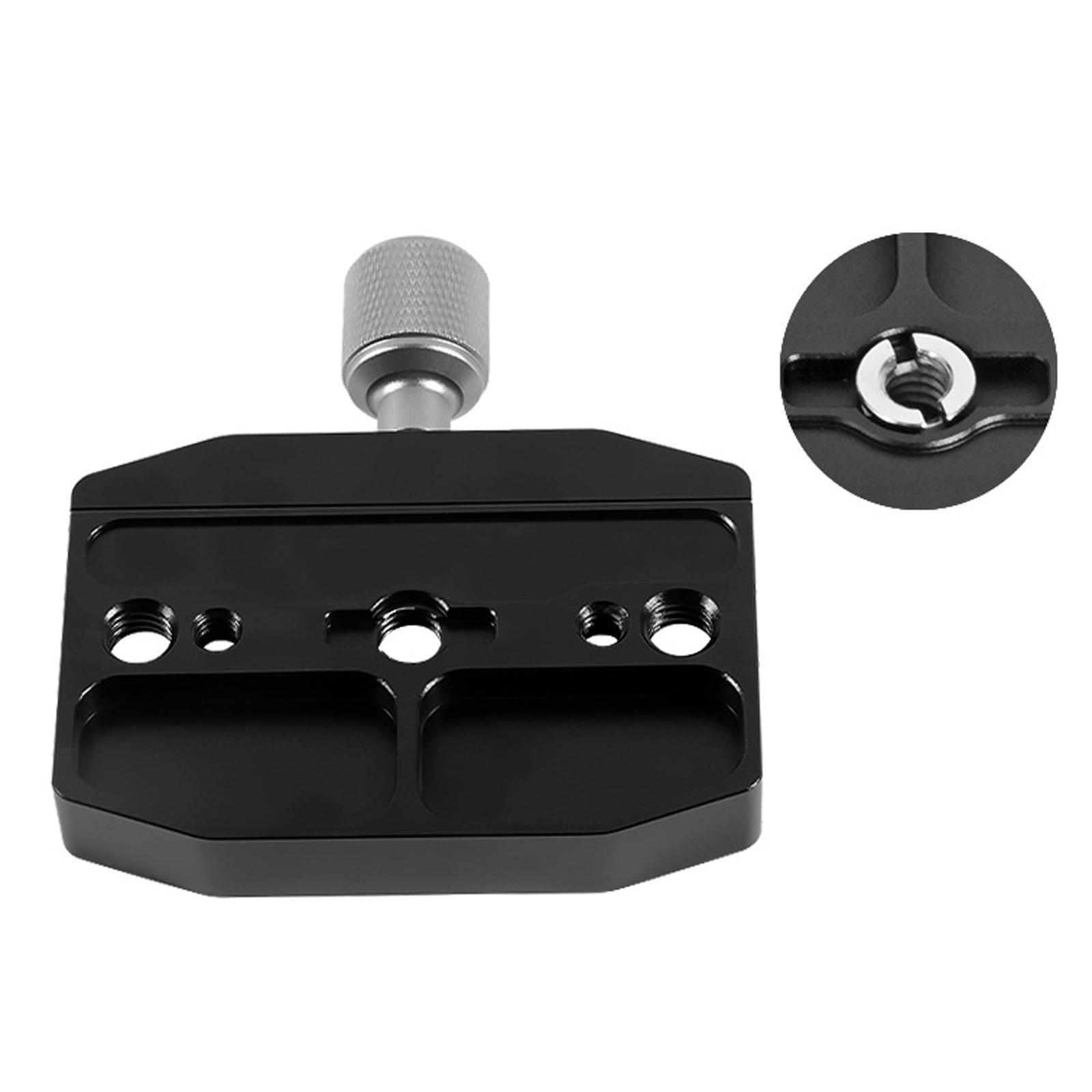 Quick Release Plate Clamp for Camera Tripod with 2x Spirit Level Plate Mount Adapter