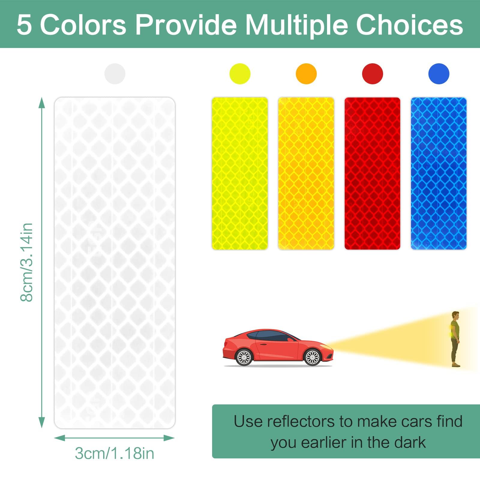 Phản xạ nhãn dán 30 mảnh 8 * 3cm Sticker Sticker Phản xạ Sticker Phim tự kết phản viên cho mũ bảo hiểm xe đạp xe đạp