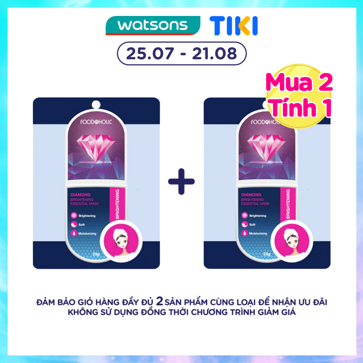Mặt Nạ Foodaholic Diamond Brightening Essential Mask Trắng Da 23g