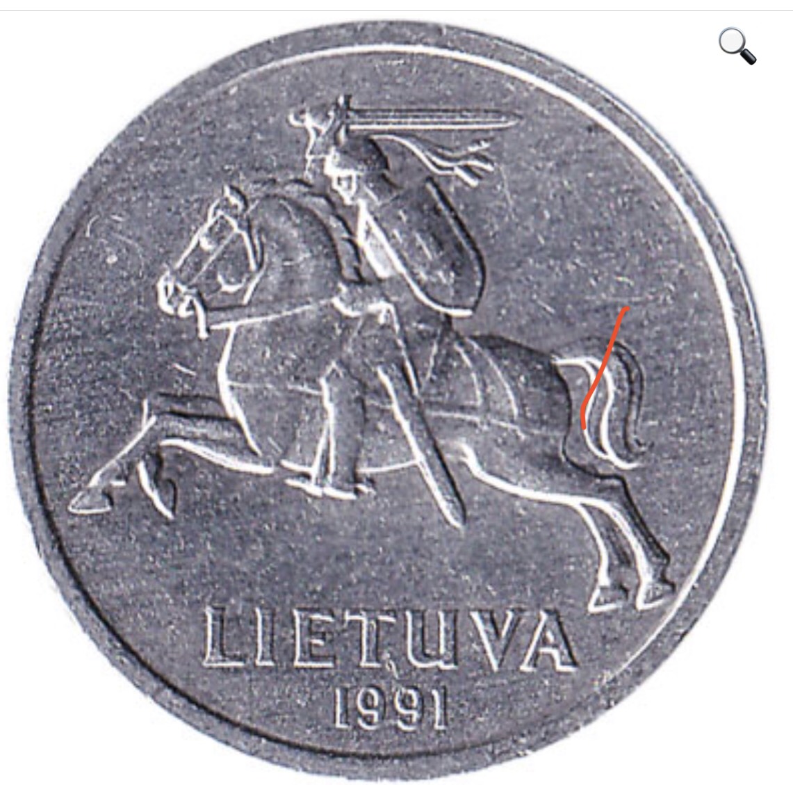 Đồng xu 1 centas con Ngựa Mã đáo thành công của Lithuania