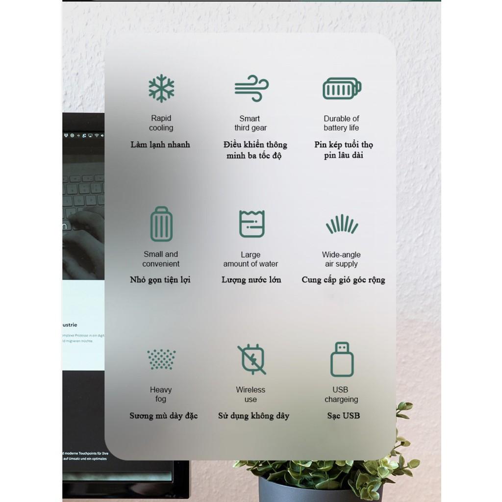 Máy làm lạnh để bàn sạc pin USB để bàn NORDIC AC GreenQuạt để bàn mini sạc pin USB để bàn NORDIC AC Green - AsiaMart