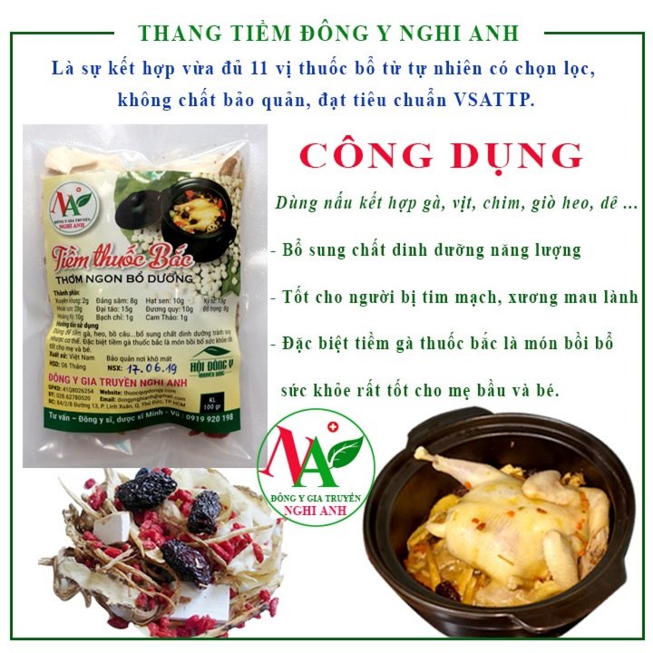 Gói 70g Thang Thuốc Bổ Tiềm Gà- Gia Vị Tiềm Thuốc Bắc