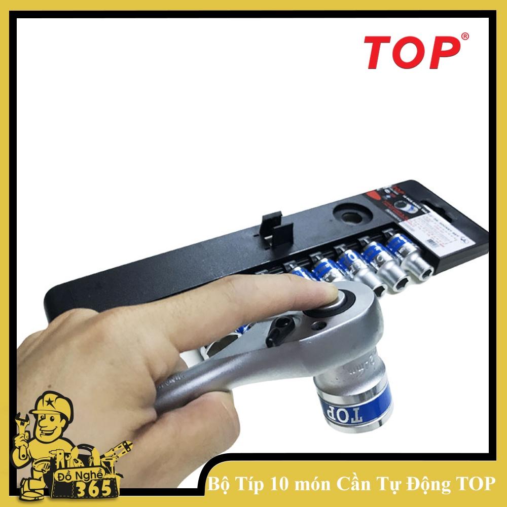 Bộ tuýp 10 chi tiết 1/2&quot; (Cần tự động vuông nhanh) TOP - TBS-12245