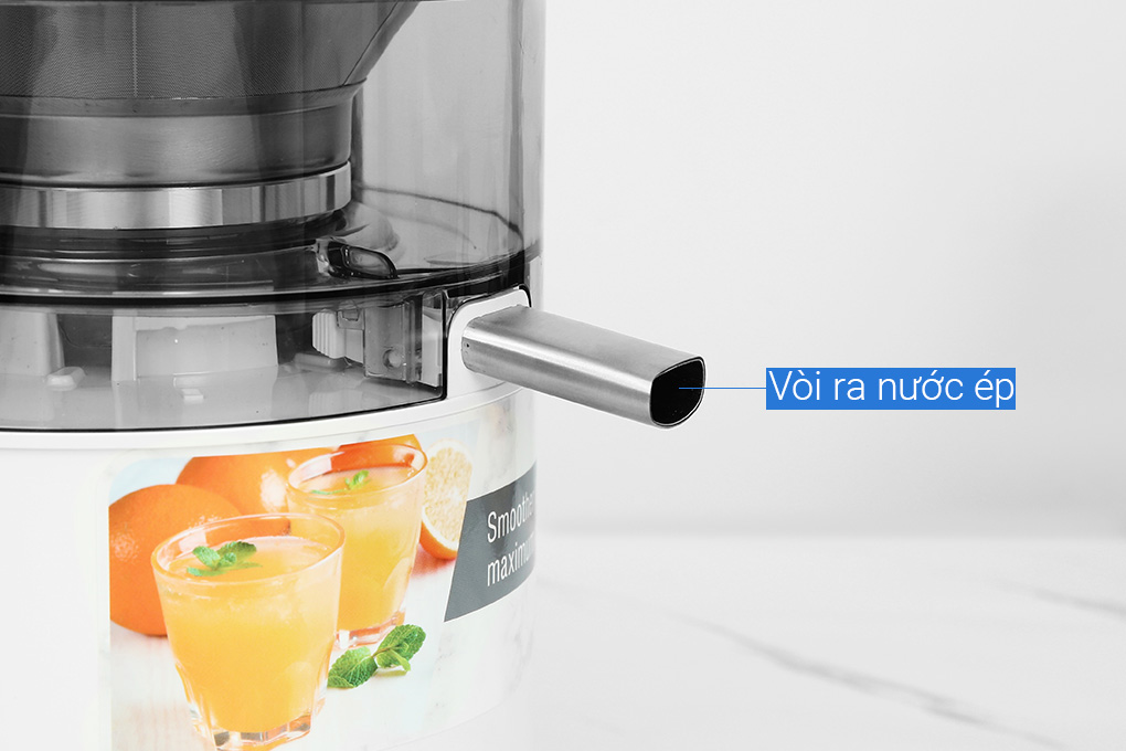 Máy ép trái cây Panasonic MJ-CB100WRA- Ép nhanh, nghiền kiệt với mâm xay 100% kim loại - Cs 1000W - Hàng chính hãng