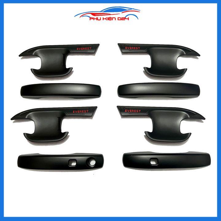 Ốp tay hõm nhựa đen Everest 2023-2024 có từ sáng bóng chống trầy bảo vệ cửa xe ô tô