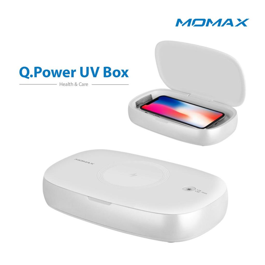 Hộp sạc khử trùng tia UV điện thoại Momax Q.Power UV-Box UV Sanitizing Box kèm sạc nhanh không dây