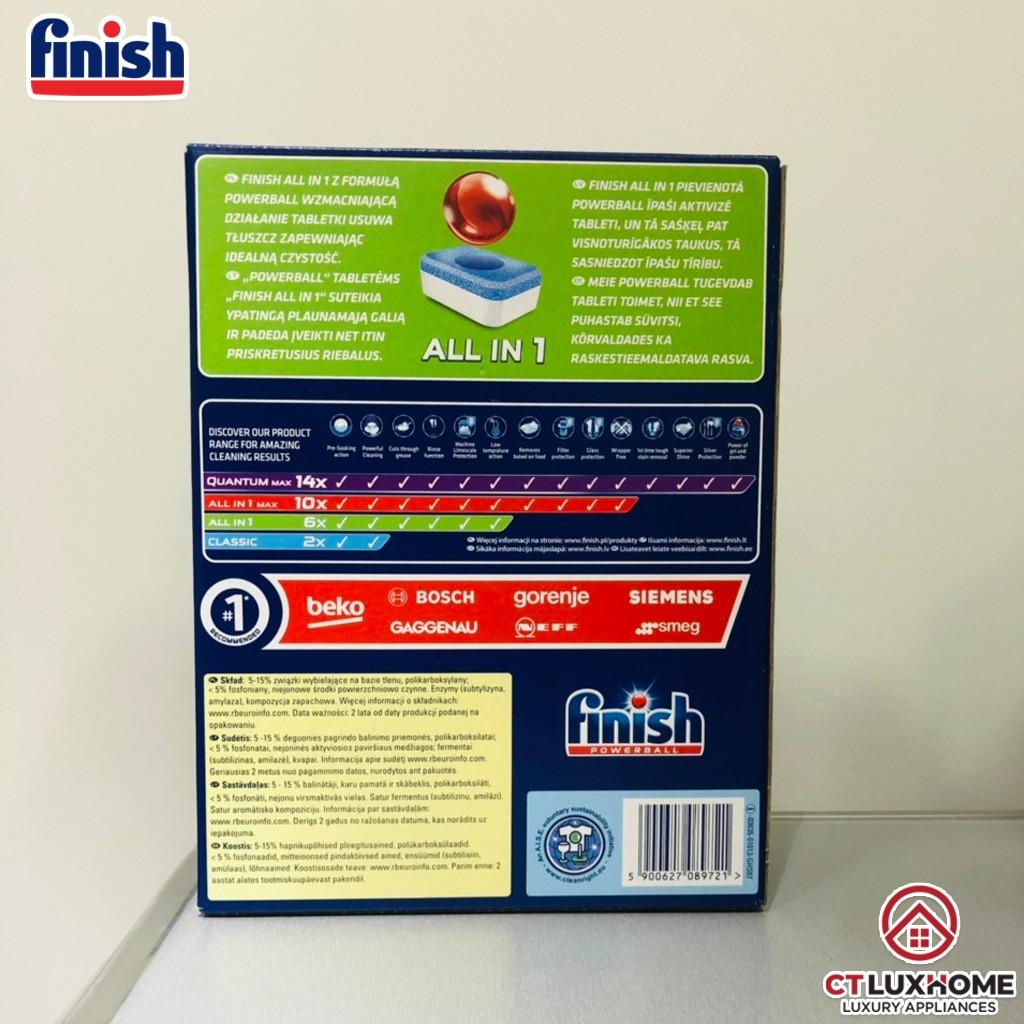 Viên rửa chén bát Finish All In One 90 viên hương chanh