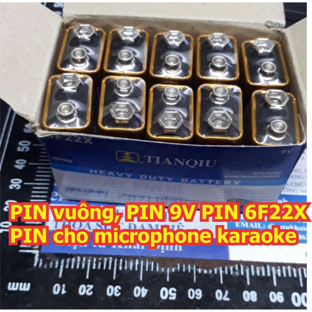 5 viên PIN vuông, PIN 9V PIN 6F22X PIN cho microphone karaoke kde5648