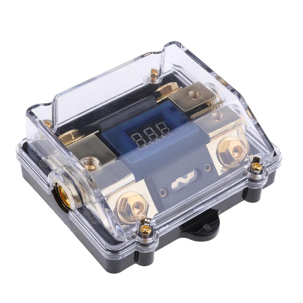 1 Piece 100A 2 Way Car Audio Digital Fuse Power Block Speaker Distribution Holder Gold Plate Easy Use