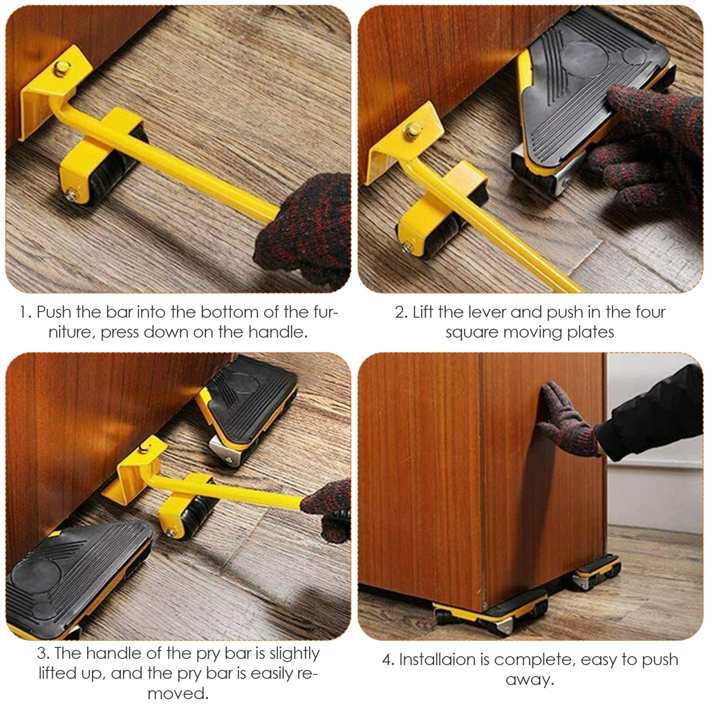 Bộ dụng cụ nâng và di chuyển đồ thông minh, Dụng cụ nâng và di chuyển đồ tam giác(5pcs)