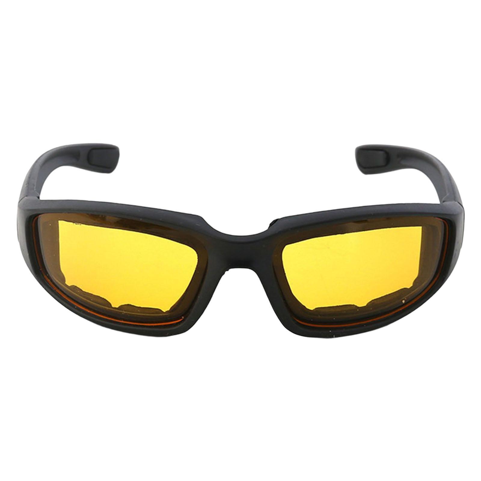Motorcycle Riding Goggles Cycling Glasses Hiking Windproof Golf Yellow