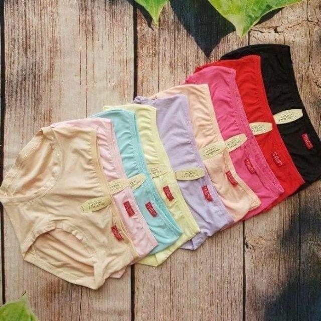Bán 1 chục Quần lót cotton trơn nữ cao cấp