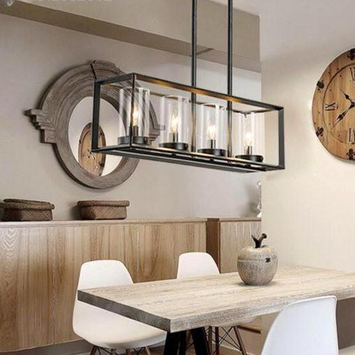 Đèn thả cafe công nghiệp hộp chữ nhật chưa bao gồm bóng đèn THCN 164A-18