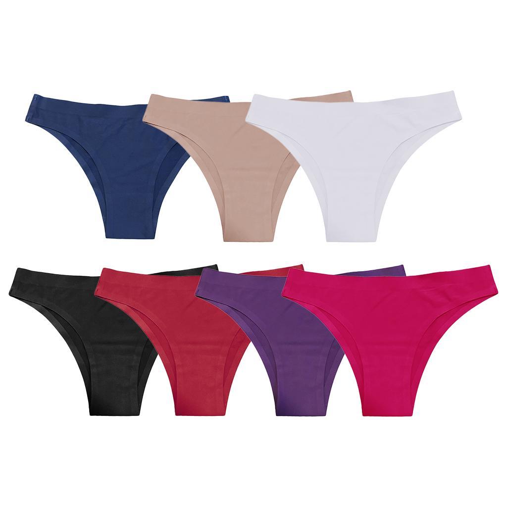 Women Ice Silk G-string Briefs Panties Seamless Thong Lingerie Underwear Knicker