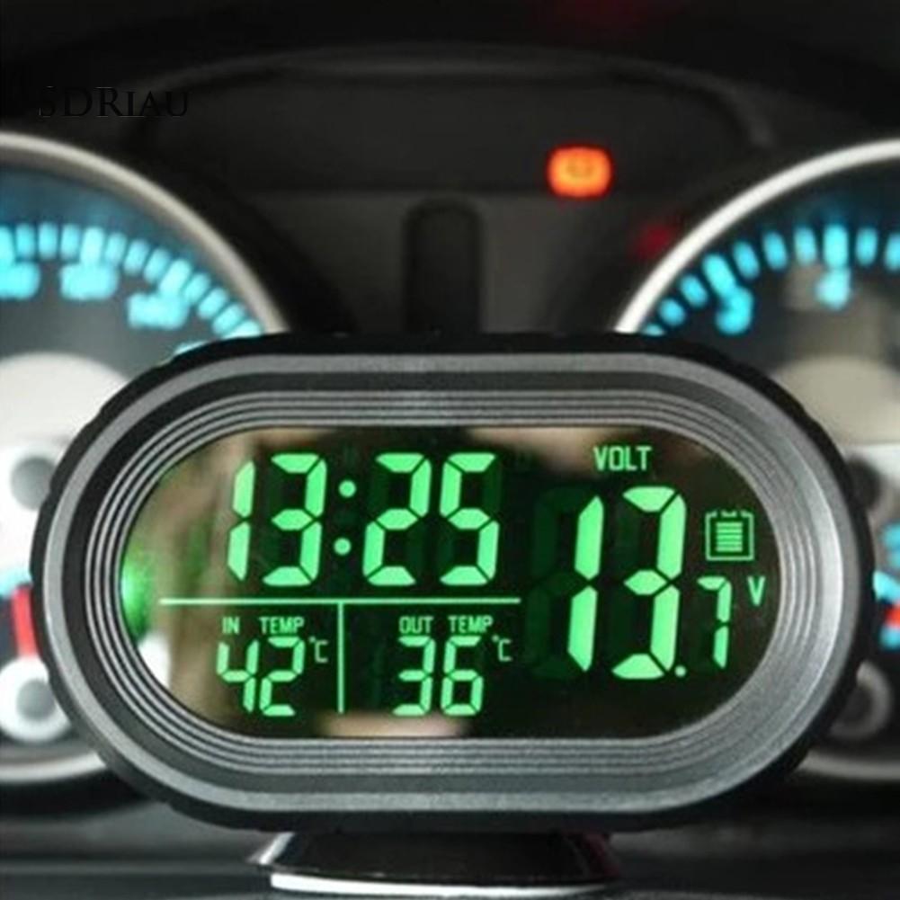 Đồng Hồ Nhiệt Kế Màn Hình Lcd Gắn Bảng Điều Khiển Xe Ô Tô