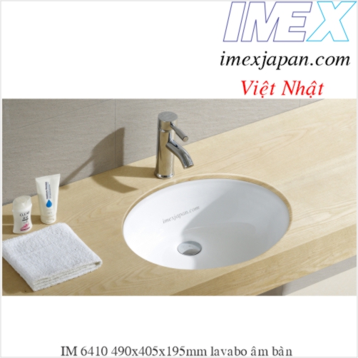 Lavabo sứ rửa mặt âm bàn đá IMEX IM 6410