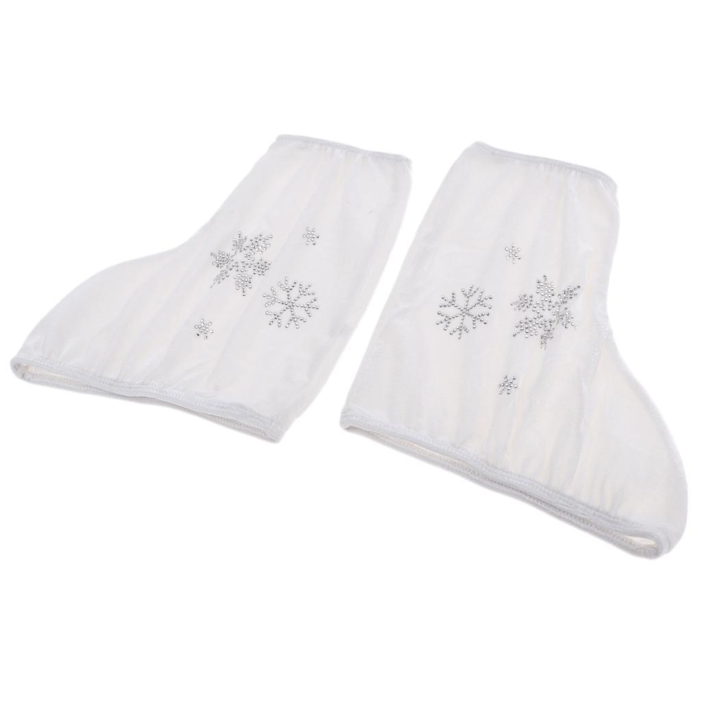 2x 1 Pair Velvet Figure Ice Skate Boot Covers Shoes /Roller/Ice Hockey Sports