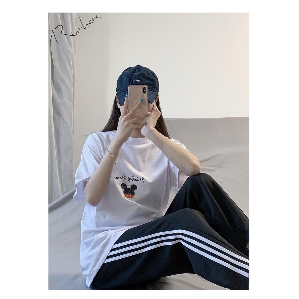 Quần 3 line unisex dáng suông ống rộng
