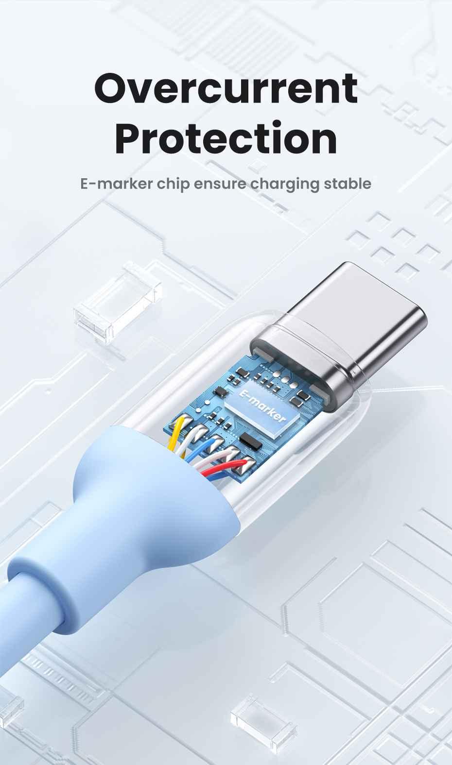 Ugreen UG15282US563TK 60W 0.5M c-c hỗ trợ QC4.0 3A Cáp sạc nhanh - truyền dữ liệu 2 đầu USB-C dây nhựa Màu Đen - HÀNG CHÍNH HÃNG