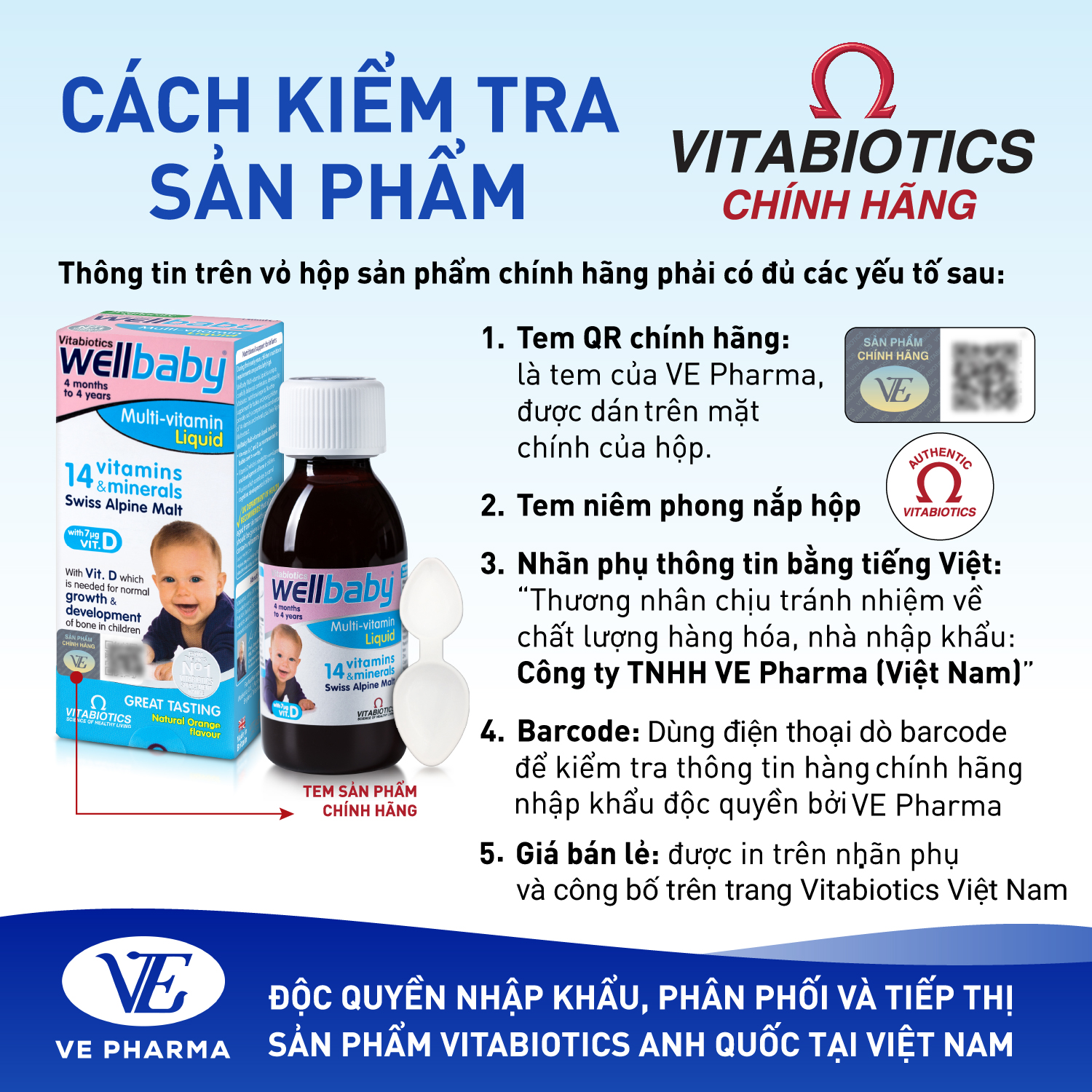 Bộ Sản Phẩm Vitabiotics Viên Uống PREGNACARE PLUS OMEGA-3 Cho Mẹ Bầu 56 Viên Và Siro WELLBABY Cho Bé 150ml