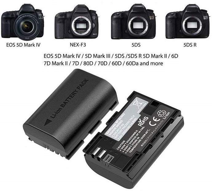 Pin máy ảnh dành cho Canon LP-E6