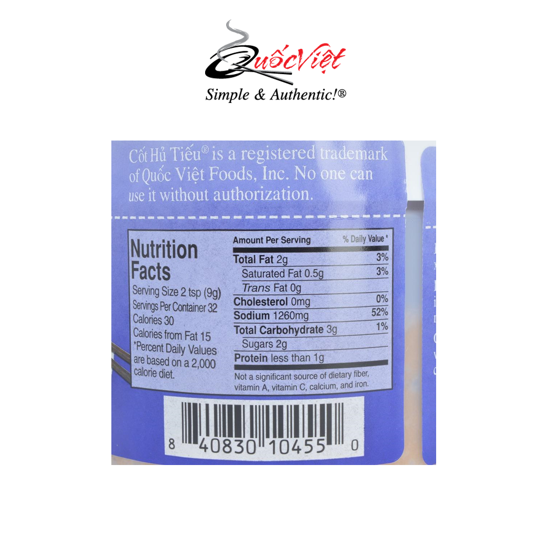 HSD 23.11.2023 Cốt Súp Hủ Tiếu Quốc Việt - Hộp 300g - đủ cho 30 tô hủ tiếu - VN10455