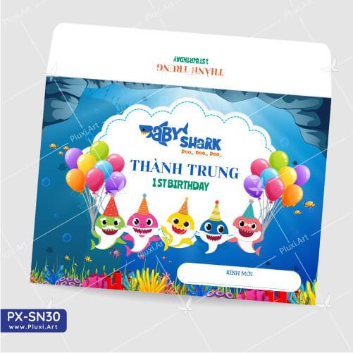 Thiệp thôi nôi – sinh nhật theo yêu cầu Pluxi