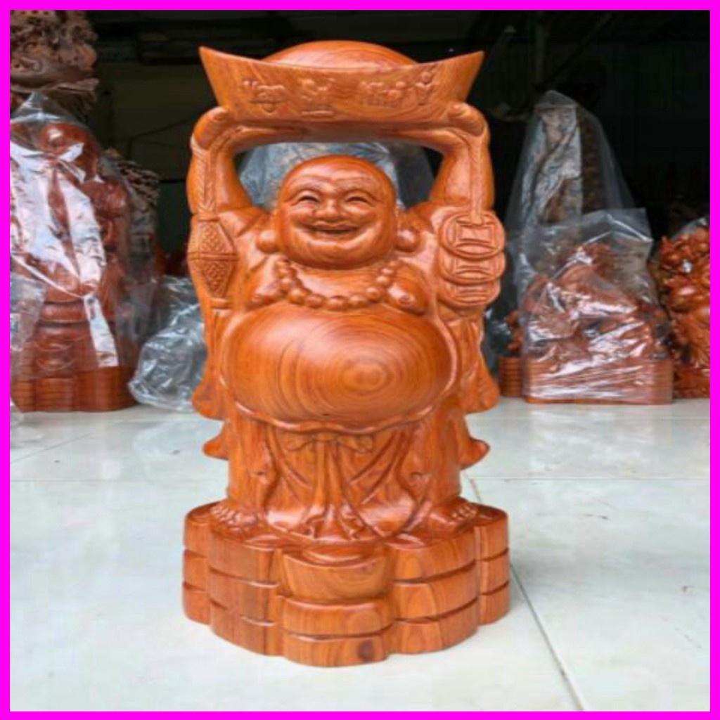 Di lặc dâng bát vàng gỗ hương Cao 40