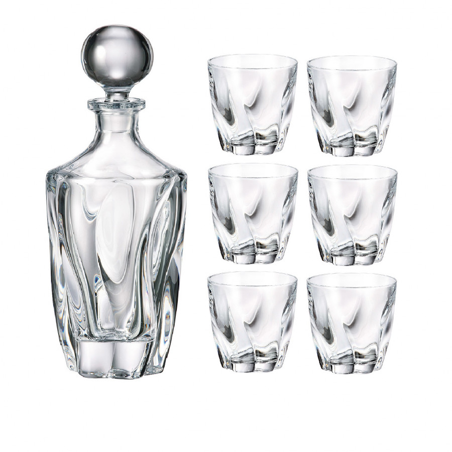 Bộ Chai Cốc Pha Lê Crystalite Bohemia Barley (Set 1 + 6 pcs)