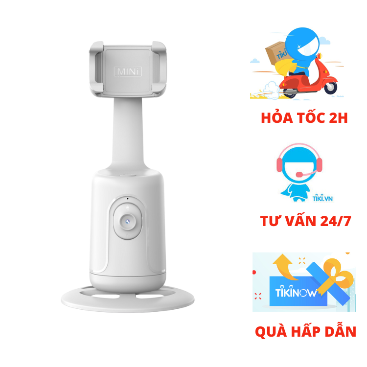 Gimbal Điện Thoại  để bàn P01 di chuyển theo  khuôn mặt Cho Quay 360 độ - Giao màu ngẫu nhiên - Hàng chính hãng