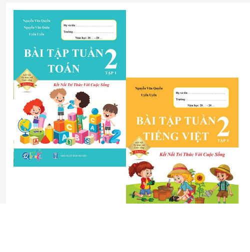 Sách - Combo Bài Tập Tuần Toán và Tiếng Việt 2 - Kết Nối Tri Thức Với Cuộc Sống - Tập 1