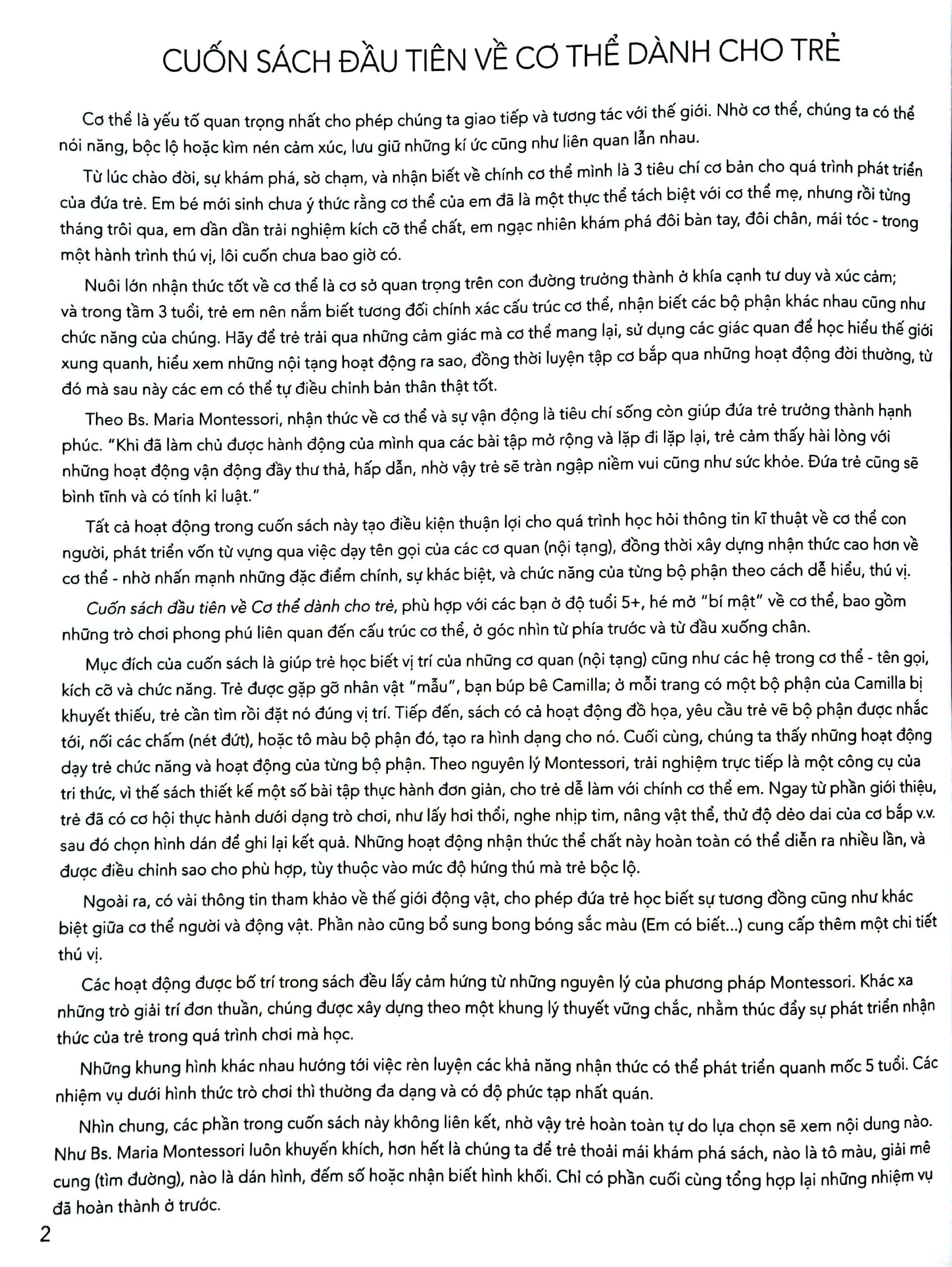 Sách - Montessori - Cuốn Sách Đầu Tiên Về Cơ Thể Dành Cho Trẻ