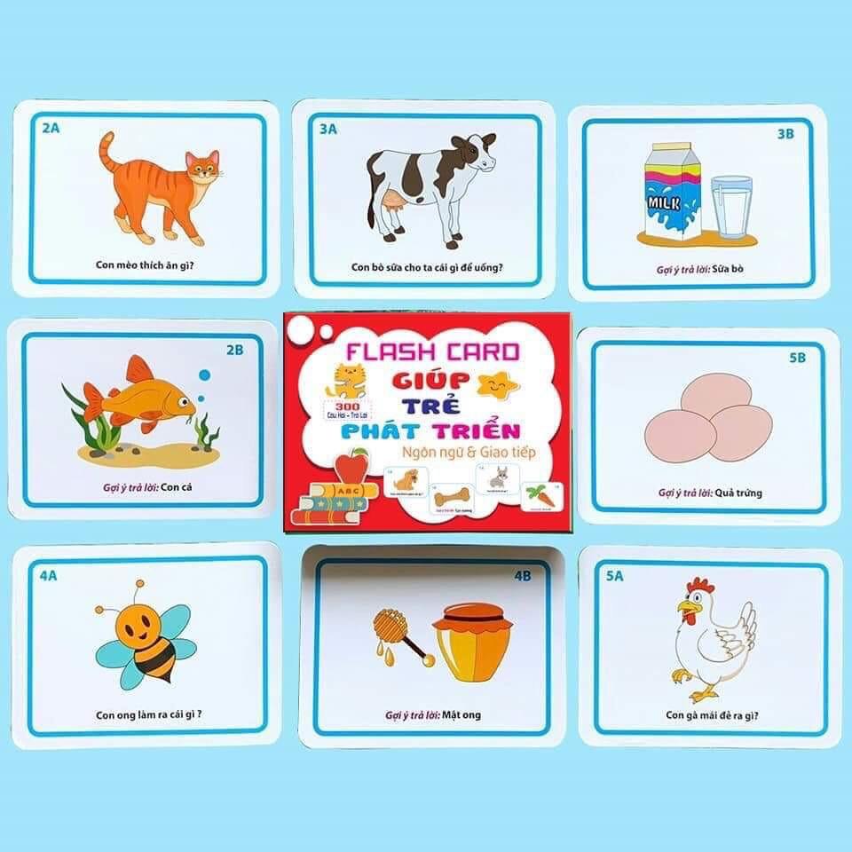 Bộ thẻ flashcards giúp trẻ phát triển ngôn ngữ và giao tiếp