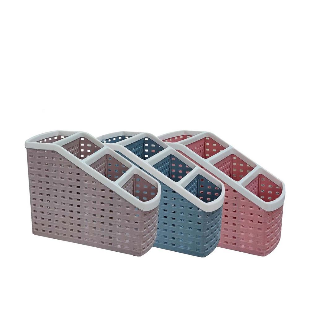 Khay đựng đồ 4 ngăn Việt Nhật 5696 kiểu bậc thang - Khay đựng mỹ phẩm, bút, dụng cụ học tập để bàn đa năng