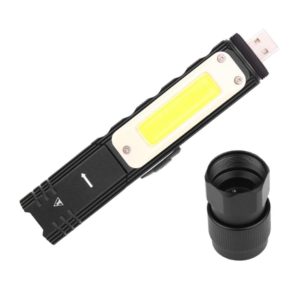 COB LED Work Light Lamp Pocket Flashlight Folding Torch for Indoor Outdoor