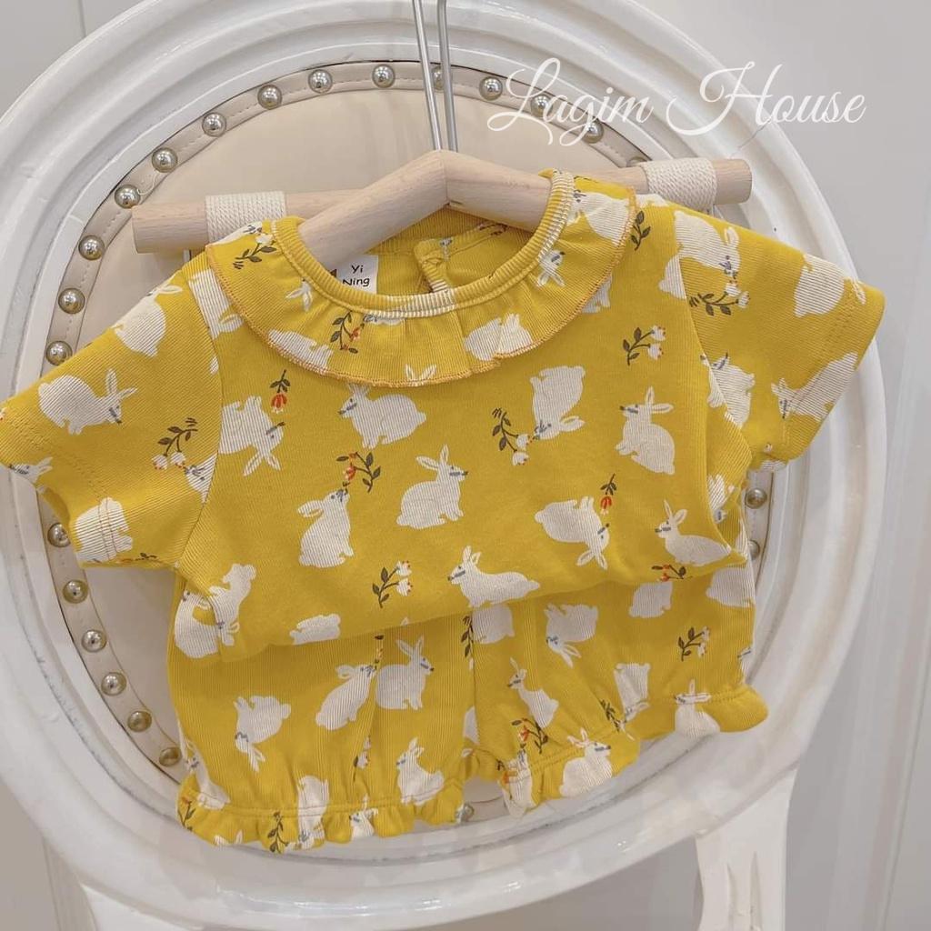 Đồ bộ thun hè cho bé gái, set bộ cotton mặc nhà chất mát mịn cho bé từ 7kg đến 18kg - Lagim House
