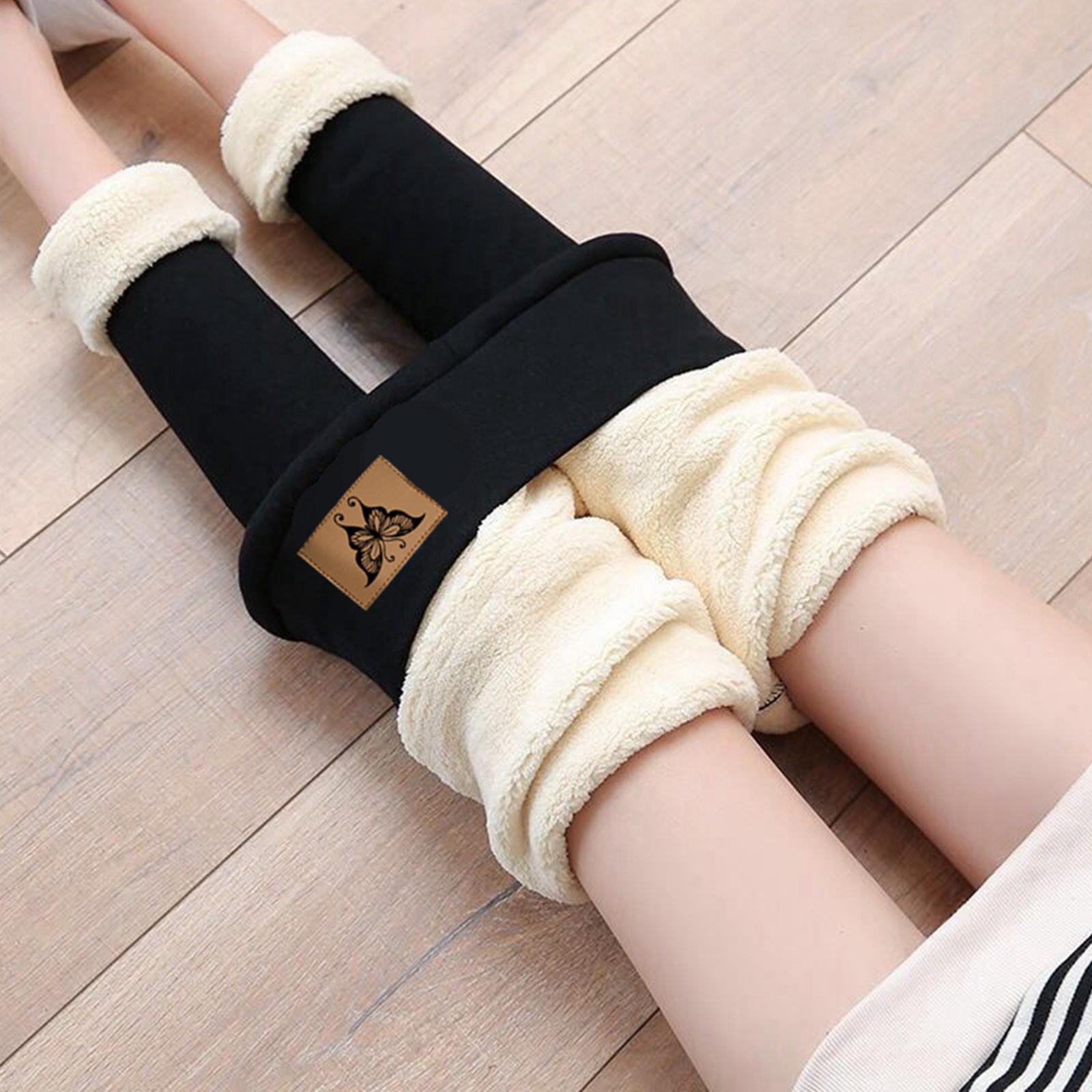 Women Fleece Lined Leggings Elastic Tights Trouser Comfortable Thermal Pants