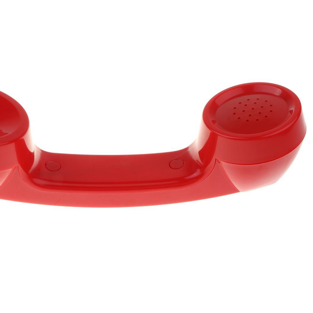 3.5mm Mic  Telephone Handset Phone Classic Receiver Red