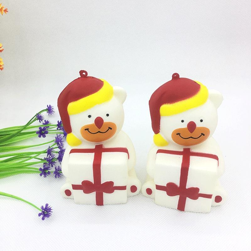 Squishy Lớn JUMBO Hình gấu ôm hộp quà giáng sinh noel Đồ Chơi Xốp Giảm Stress Hình mềm mịn dễ Thương đàn hồi Cho Bé
