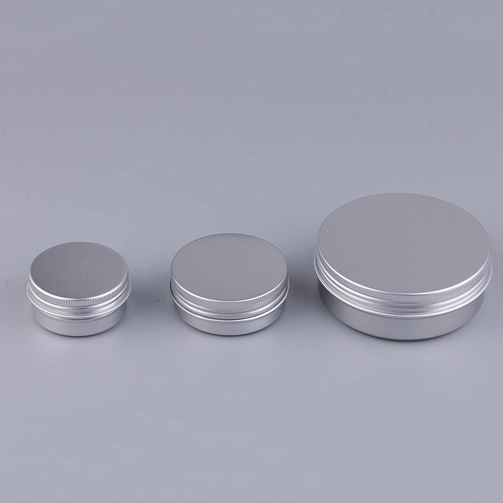 5 Pieces Aluminum Cosmetic Pot Lip Balm Jar Containers Oil Wax Empty