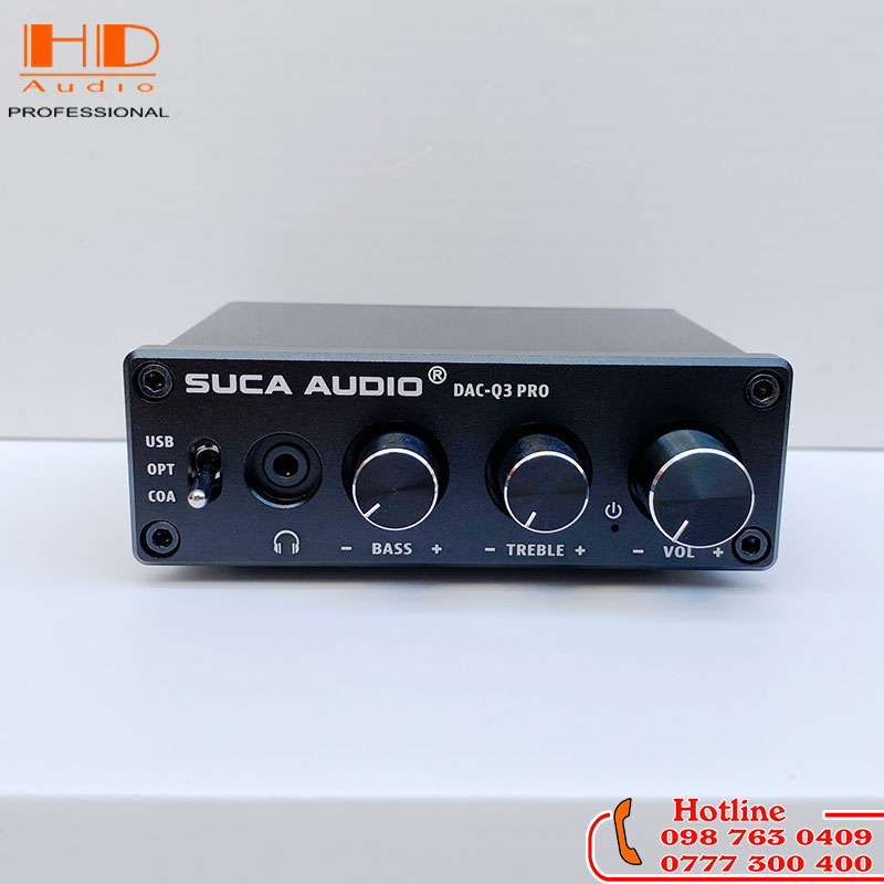Giải Mã SUCA-AUDIO DAC Q3 Pro - Chip SA9123- Điều Chỉnh Bass-Treble- Hàng Chính Hãng