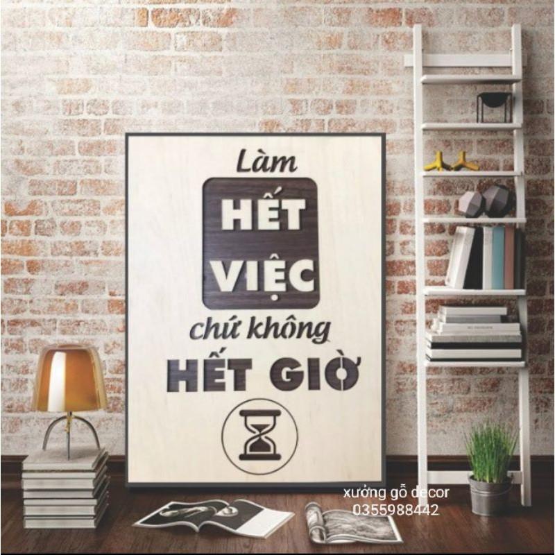 Tranh Gỗ Treo Tường Làm Hết Việc Chứ Không Hết Giờ