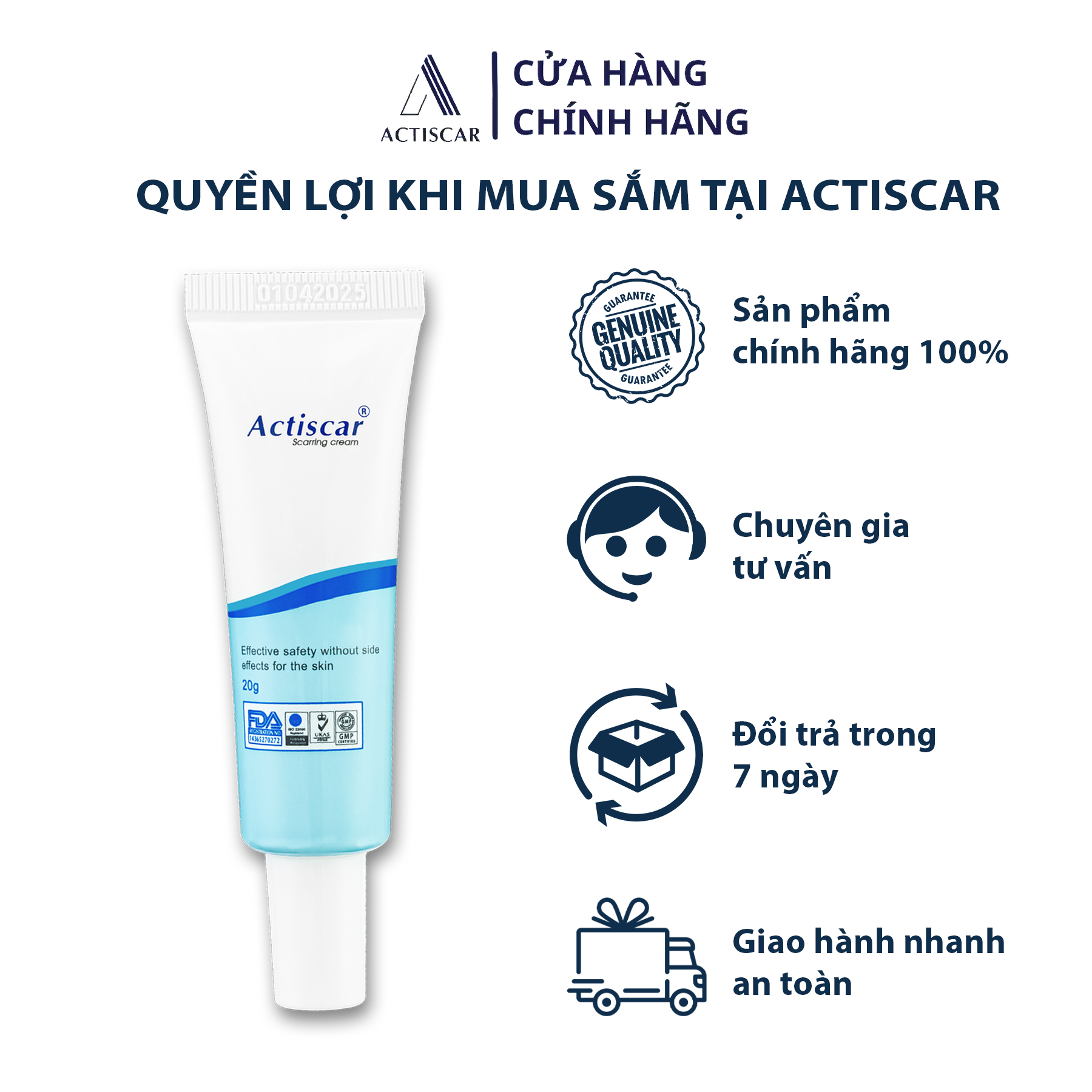 Kem Xoá Mờ Sẹo Actiscar 20g