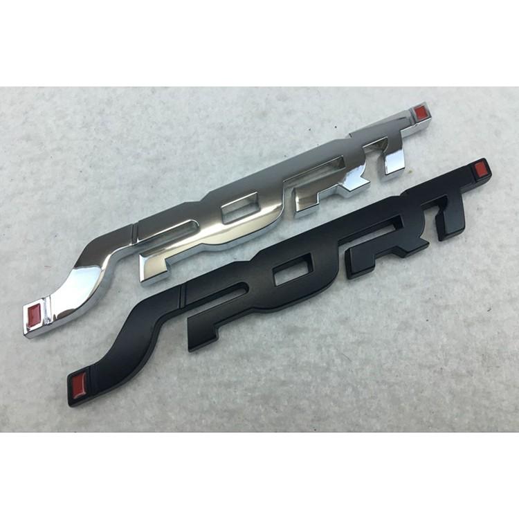 Decal Tem Chữ Sport 3D Kim Loại Dán Xe Ô Tô MS-31