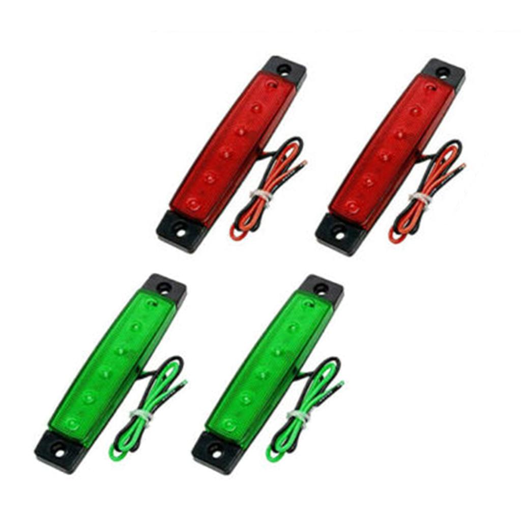 8x LED Signal Nav Navigation Port Starboard Marine Boat Red + Green