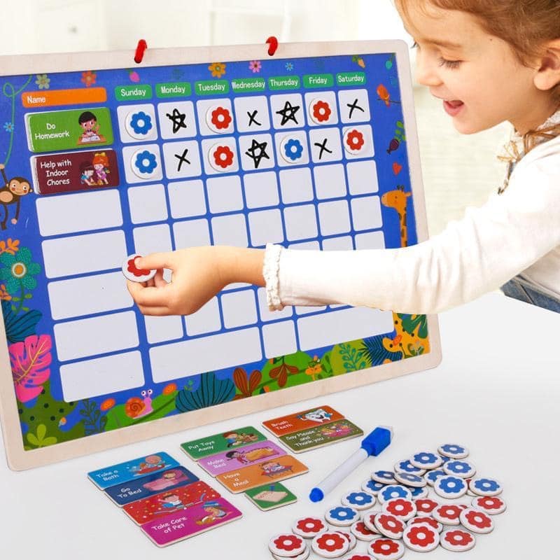 Đồ Chơi Trẻ Em, Bảng Khen Thưởng Kỷ Luật Cho Bé, Đồ Chơi Gỗ Bảng Sticker Có Nam Châm Giúp Bé Rèn Luyện Thói Quen Tốt