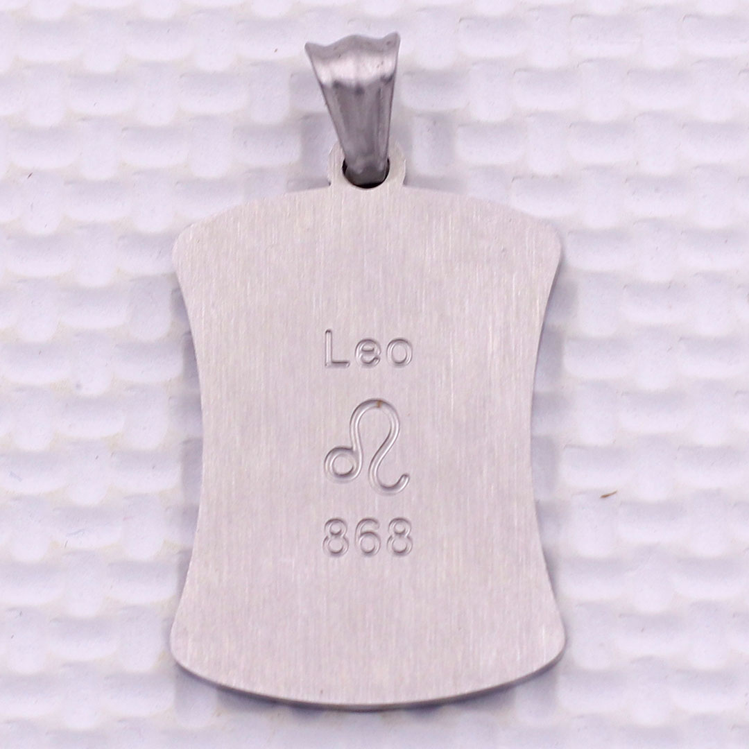 Mặt dây chuyền Hải Sư - Leo inox kèm vòng cổ dây chuyền inox + móc inox, Cung hoàng đạo