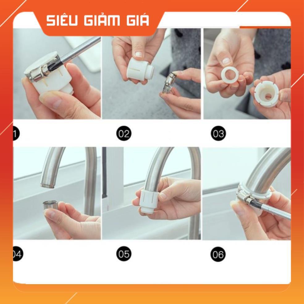 VÒI NƯỚC RỬA BÁT INOX TĂNG ÁP XOAY 360 ĐỘ - Tặng LAU BẾP ĐA NĂNG! 206797