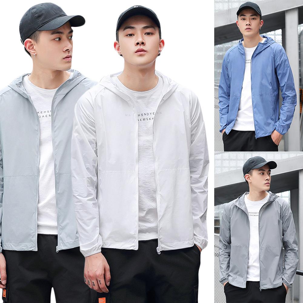 Áo khoác chống nắng cho nam giới Chống tia cực tím Khô nhanh Mỏng thoáng khí Nhẹ không thấm nước