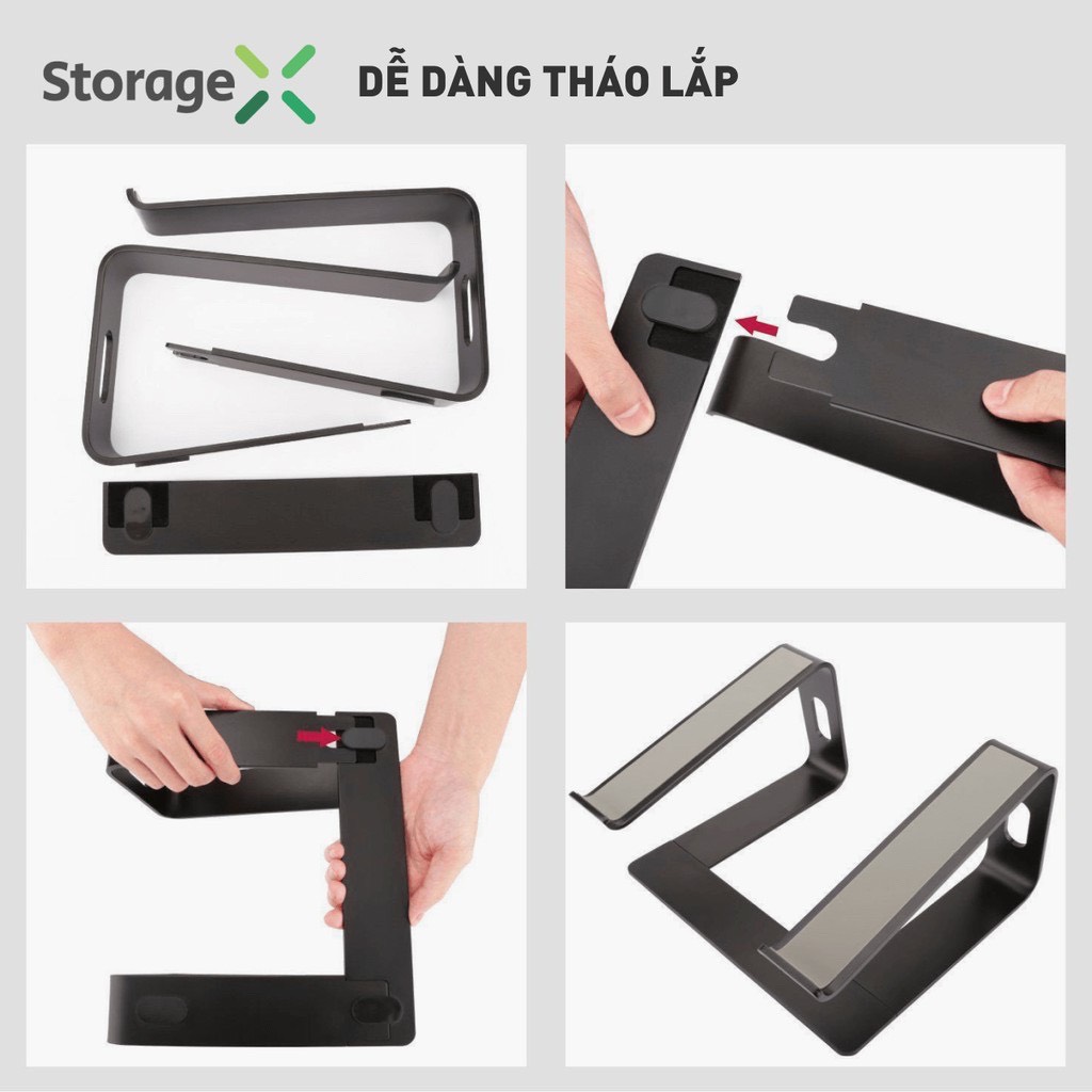 Chân Đế/Giá Đỡ Laptop, Macbook Khung Hợp Kim Nhôm, Giúp Tản Nhiệt Tốt, Có Thể Tháo Lắp Dễ Dàng - Hàng Chính Hãng